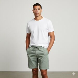 GAP Men Olive Green Drawstring Elastic Waist Cargo Shorts Size L